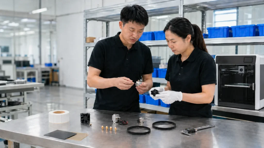 about us 3d printer parts quality inspection.webp