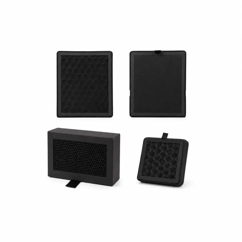 3D printer air filter replacement parts including activated carbon filters for Bambu Lab and Creality printers
