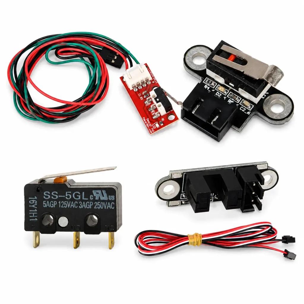 3D printer endstop sensors and limit switches for motion control and electronics replacement