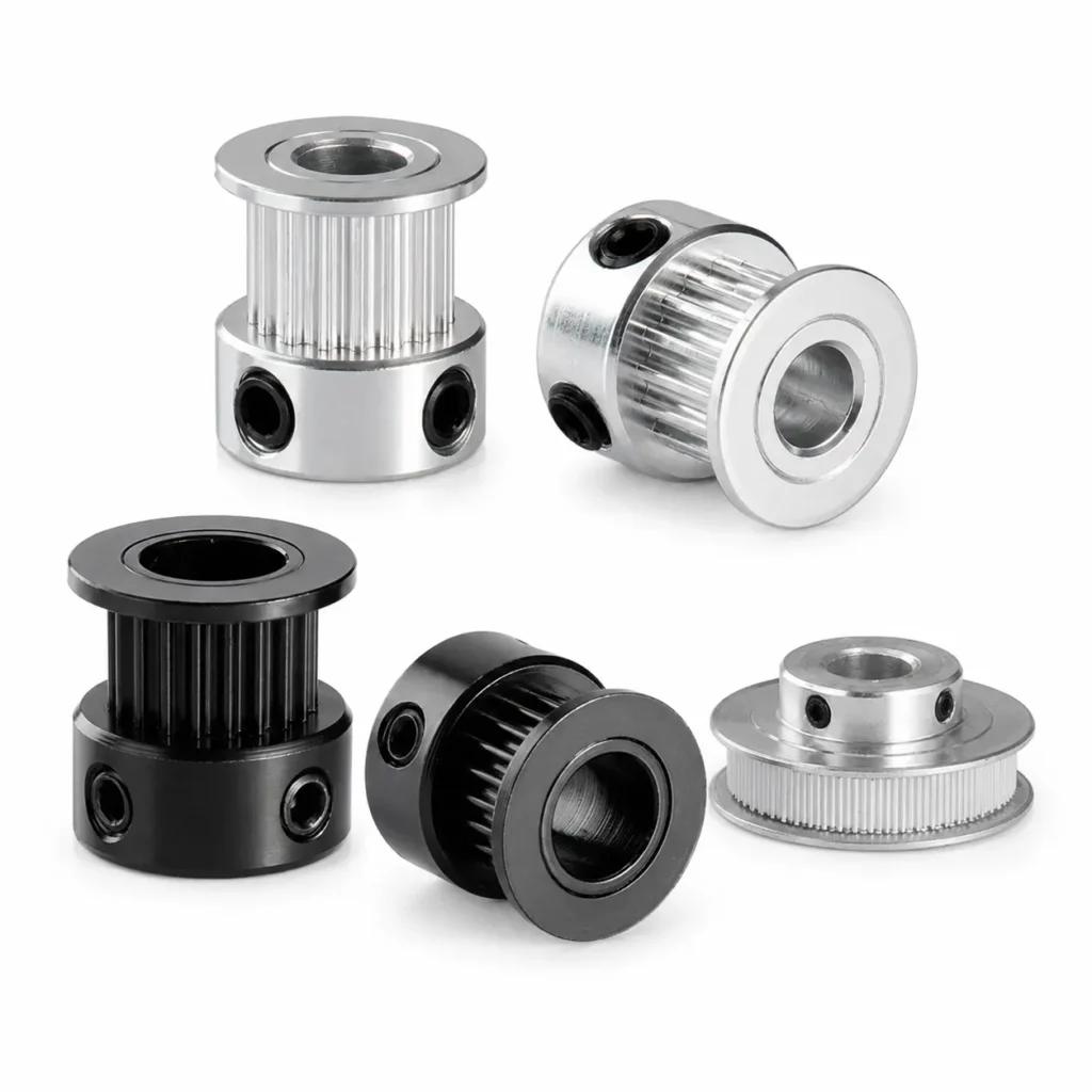 GT2 timing pulleys for 3D printer motion system