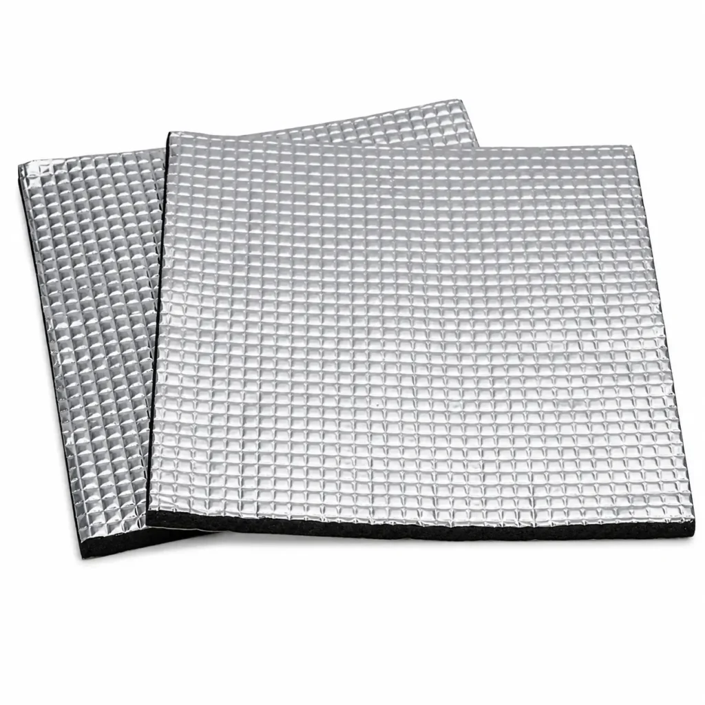 3D printer heated bed insulation pad with reflective aluminum surface