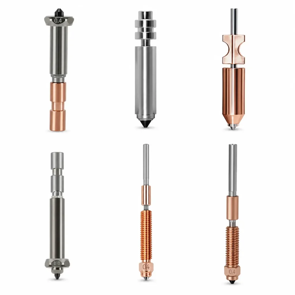 Assorted 3D printer integrated nozzles
