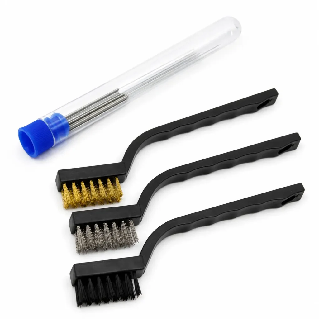 3D printer nozzle cleaning needles and brush kit for hotend maintenance