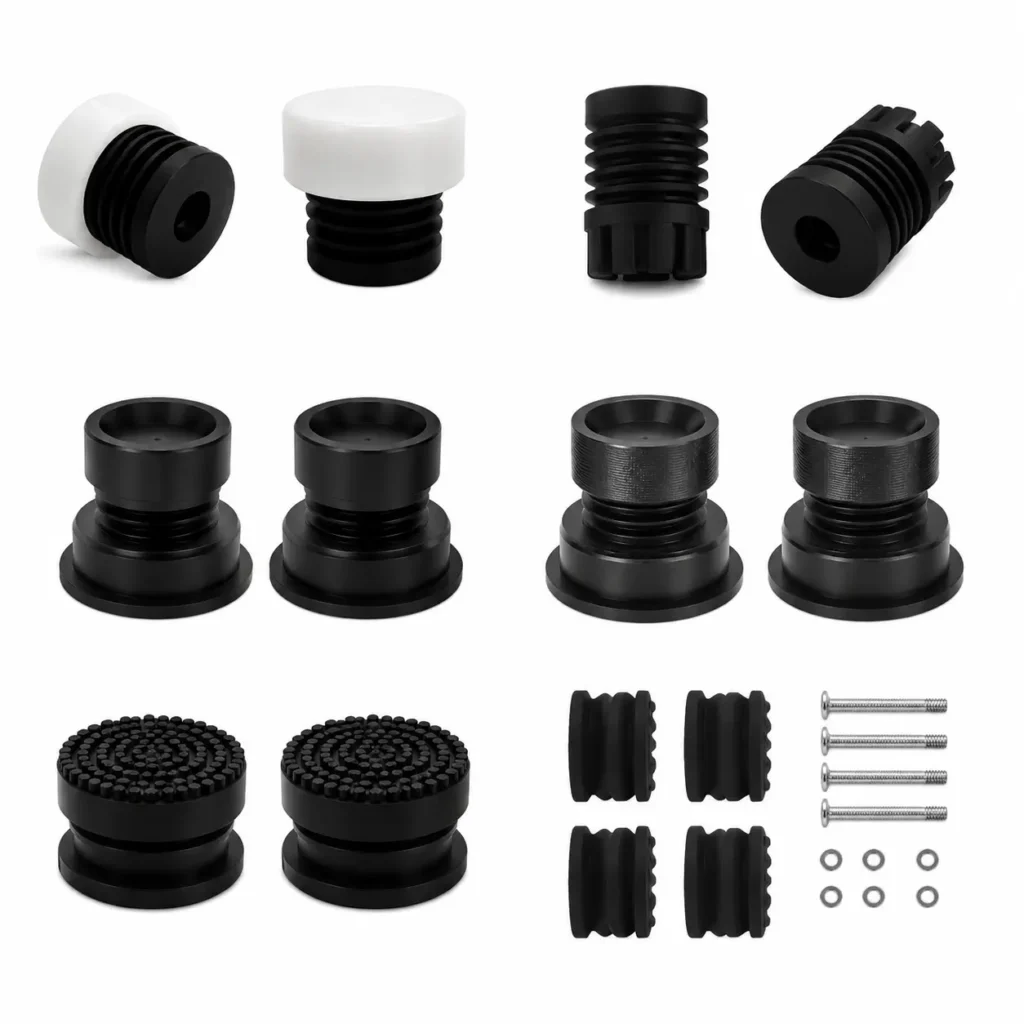 3D printer silicone feet and vibration dampers for reducing printer movement and vibration