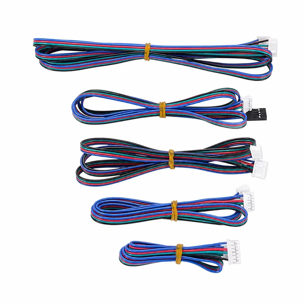 3D printer stepper motor cables with 4pin and 6pin connectors