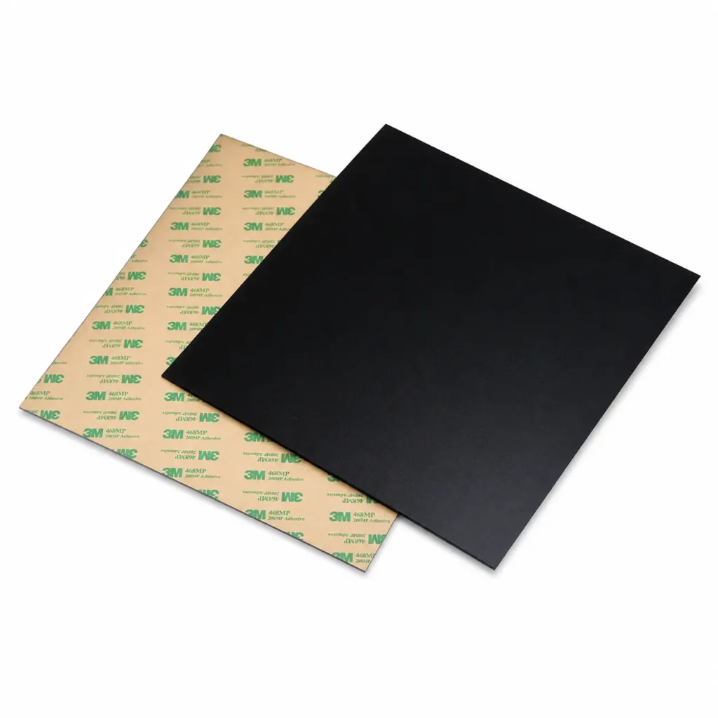 black adhesive magnetic sheet with 3m backing for 3d printer build plate