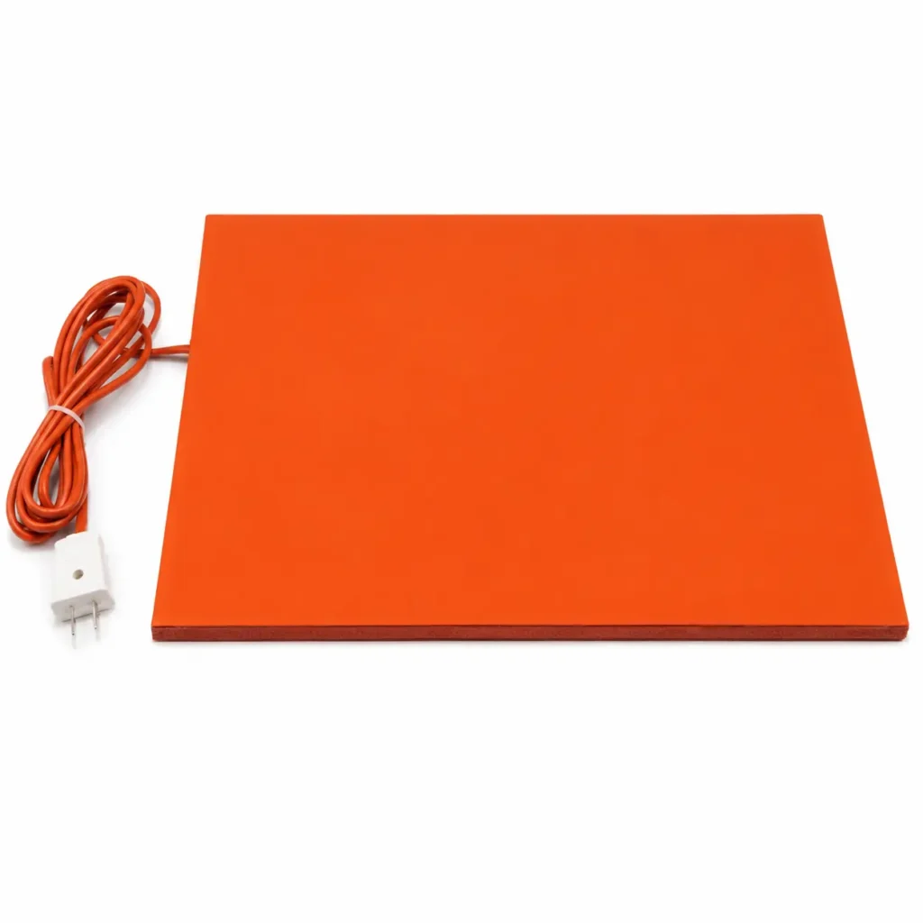 Custom silicone heater pad with insulation cotton for 3D printer heated bed