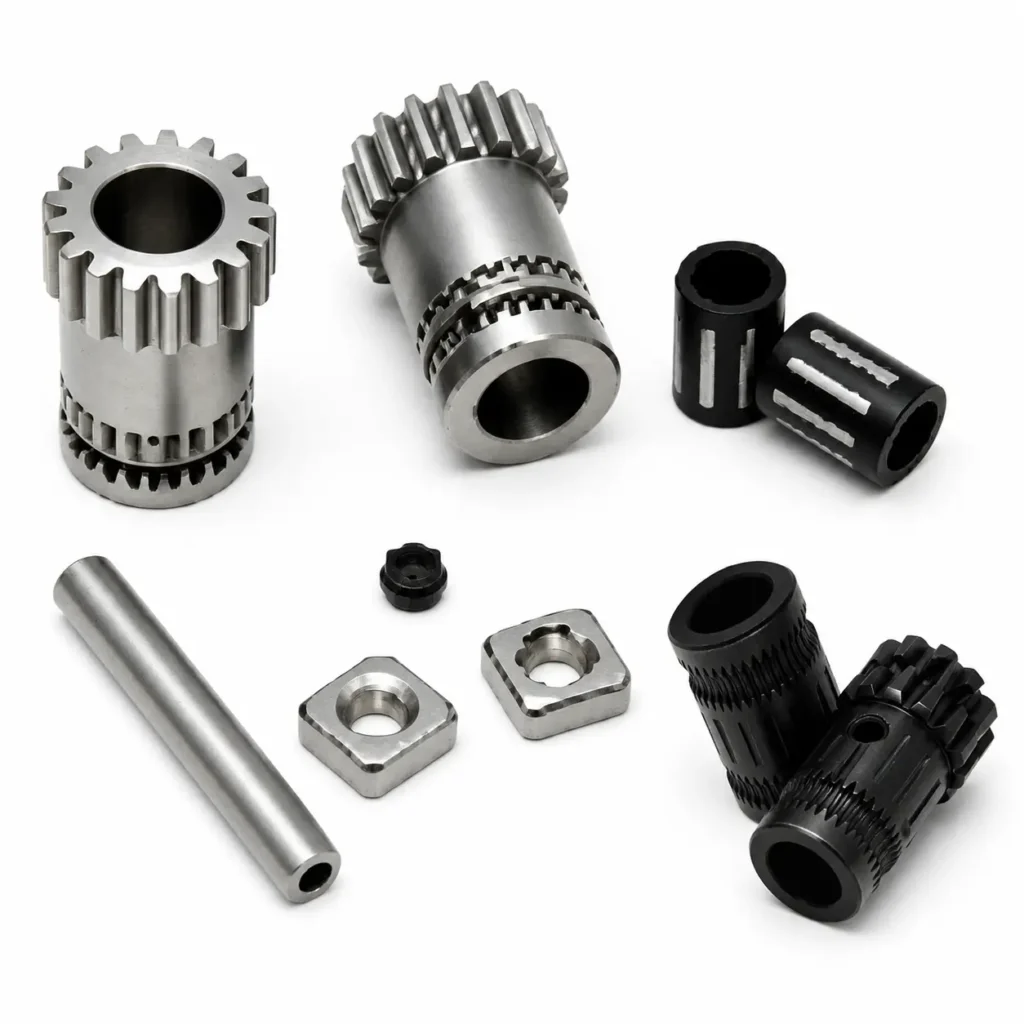 Hardened steel and stainless steel dual drive extruder gears for 1.75 mm filament 3D printer extruder