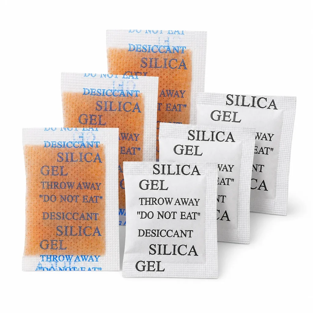 Silica gel desiccant packets for 3D printer filament storage and moisture protection