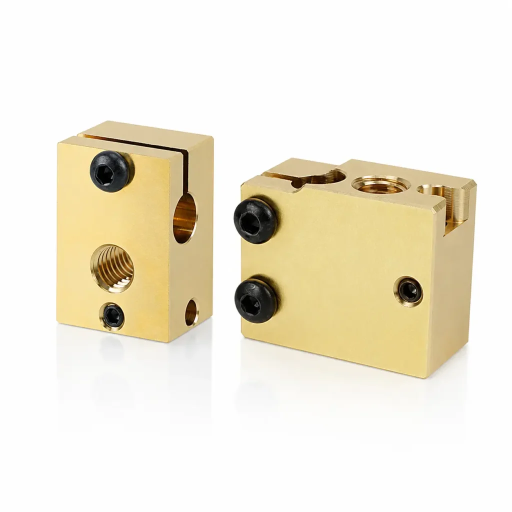 V6 new and Volcano brass heater blocks compatible with PT100 sensor for 3D printer hotend assembly